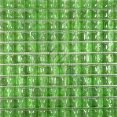 Here is a set of lime green glass tiles - bathroom tile ideas